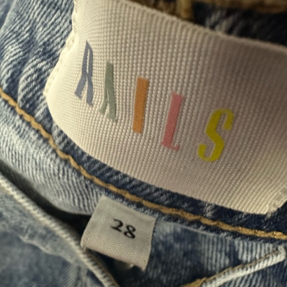 Rails Topanga High Rise Straight Jeans Size 28 Distressed Button Fly NWT - Picture 4 of 7